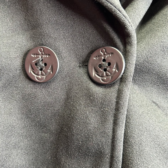 BIG CHILL | Black Double-Breasted Belted Fleece Trenchcoat (Size: M) - Picture 7 of 16